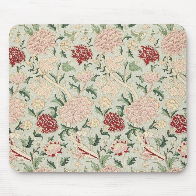 William Morris Cray Floral Mouse Pad (Front)