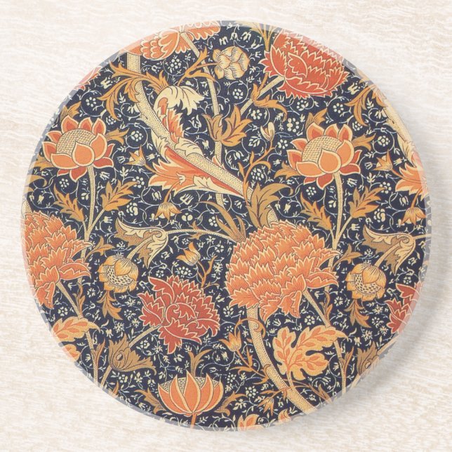 William Morris Cray Floral Pattern Vintage Coaster (Front)