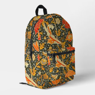 William Morris Cray Floral Pattern Vintage Printed Backpack