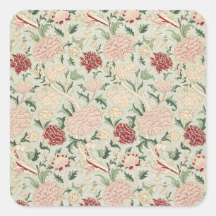 William Morris Cray Floral Square Sticker