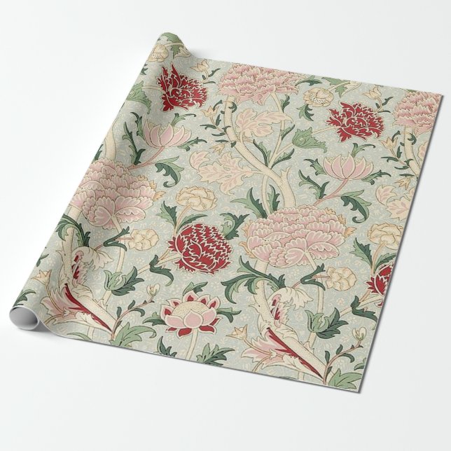 William Morris Cray Floral Wrapping Paper (Unrolled)