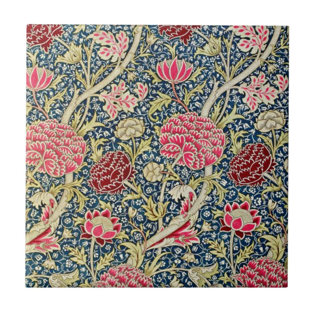 William Morris Cray Pattern Ceramic Tile (Front)