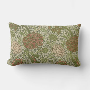 William Morris Cray Sage Flower Floral Botanical Lumbar Cushion
