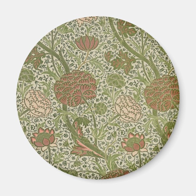 William Morris Cray Sage Flower Floral Botanical Magnet (Front)