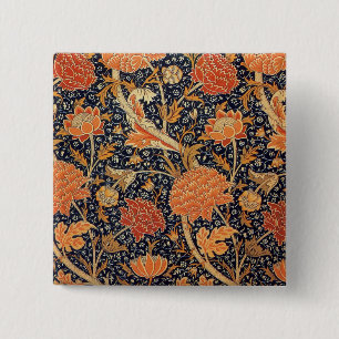William Morris Cray Wallpaper Pattern 15 Cm Square Badge