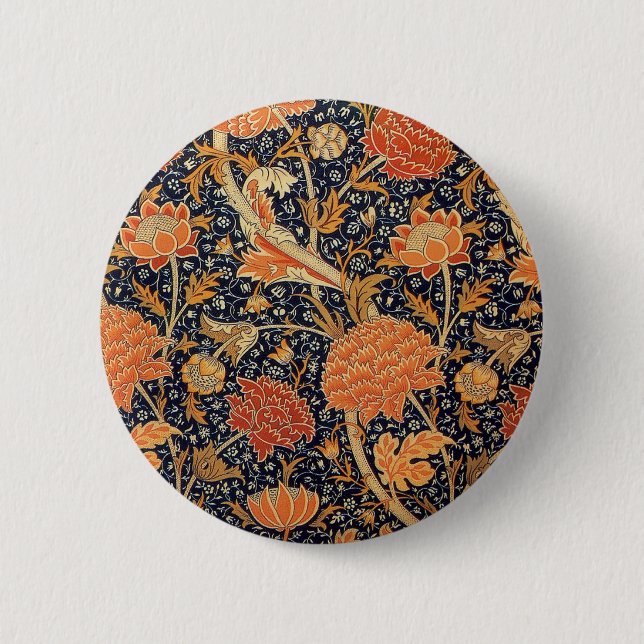 William Morris Cray Wallpaper Pattern 6 Cm Round Badge (Front)