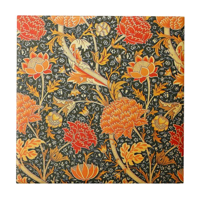 William Morris Cray Wallpaper Pattern Ceramic Tile (Front)