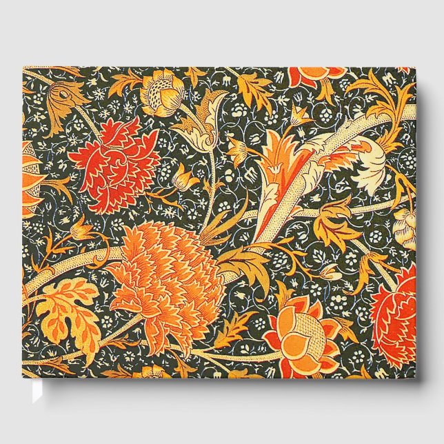 William Morris Cray Wallpaper Pattern Guest Book (Front)