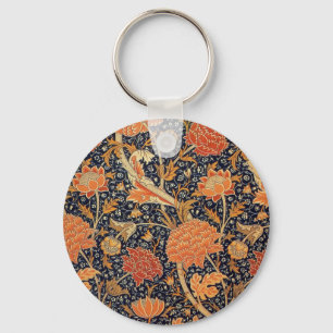 William Morris Cray Wallpaper Pattern Key Ring