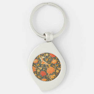 William Morris Cray Wallpaper Pattern Key Ring