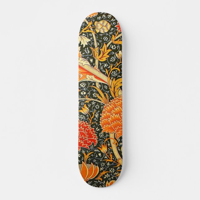 William Morris Cray Wallpaper Pattern Skateboard (Front)