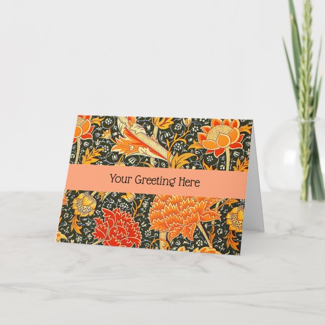 William Morris Cray Wallpaper Pattern Thank You Card (Front)