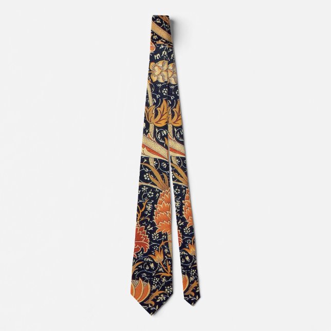 William Morris Cray Wallpaper Pattern Tie (Front)