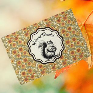 William Morris Customised Sunflowers and Squirrel Doormat