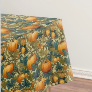 William Morris Customized Pumpkins and Squirrel Tablecloth