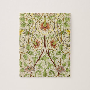 William Morris Daffodil Classic Flower Wallpaper Jigsaw Puzzle