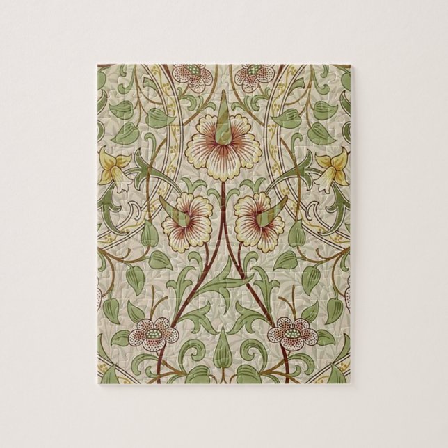 William Morris Daffodil Classic Flower Wallpaper Jigsaw Puzzle (Vertical)