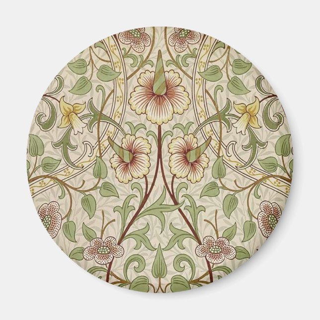 William Morris Daffodil Classic Flower Wallpaper Magnet (Front)