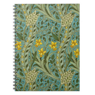William Morris Daffodil Floral Pattern Classic Notebook