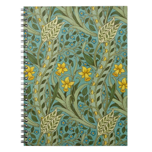 William Morris Daffodil Floral Pattern Classic Notebook (Front)