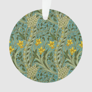 William Morris Daffodil Floral Pattern Classic Ornament