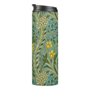 William Morris Daffodil Floral Pattern Classic Thermal Tumbler