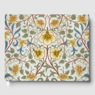 William Morris Daffodil Floral Pattern Guest Book