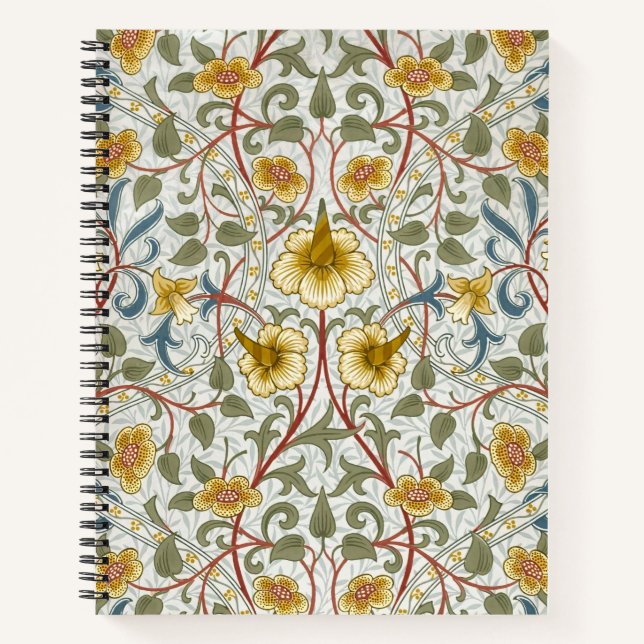 William Morris Daffodil Floral Pattern Notebook (Front)
