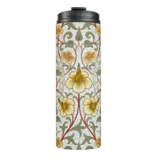 William Morris Daffodil Floral Pattern Thermal Tumbler