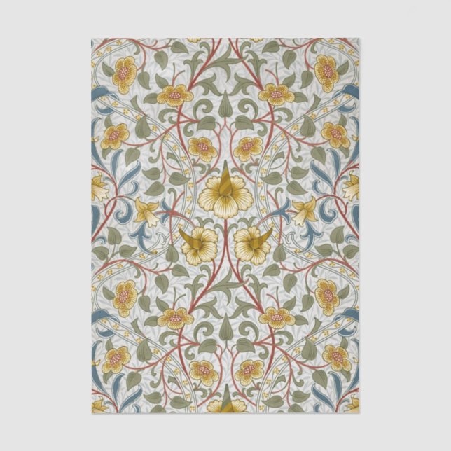 William Morris Daffodil Floral Pattern Tissue Paper (Front)