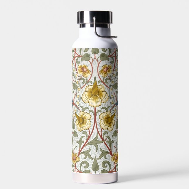 William Morris Daffodil Floral Pattern Water Bottle (Left)