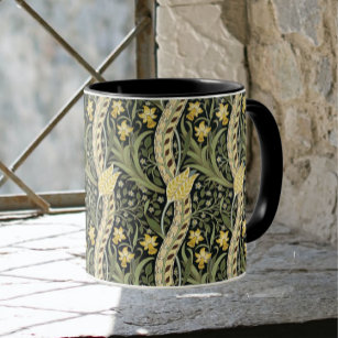 William Morris Daffodil Floral Textile Pattern Mug