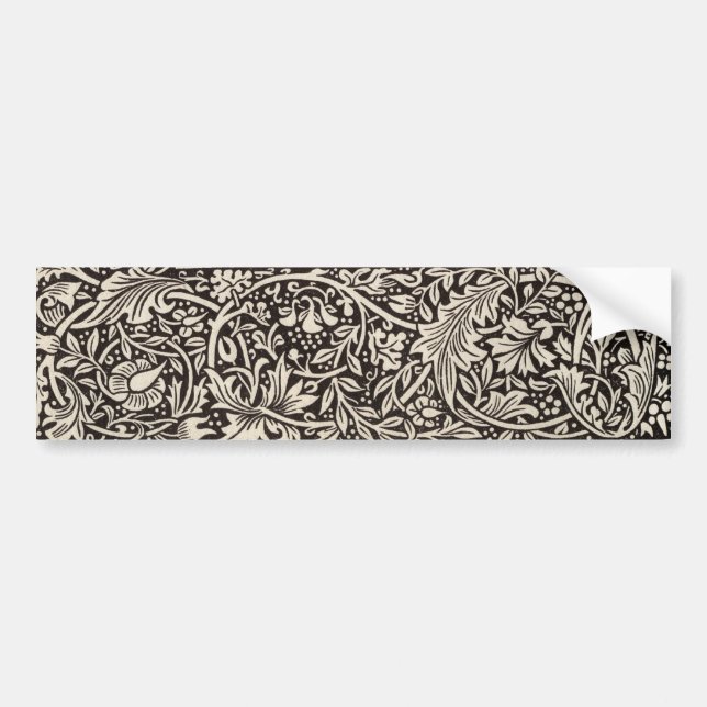 William Morris Daffodil Floral Wallpaper Bumper Sticker (Front)