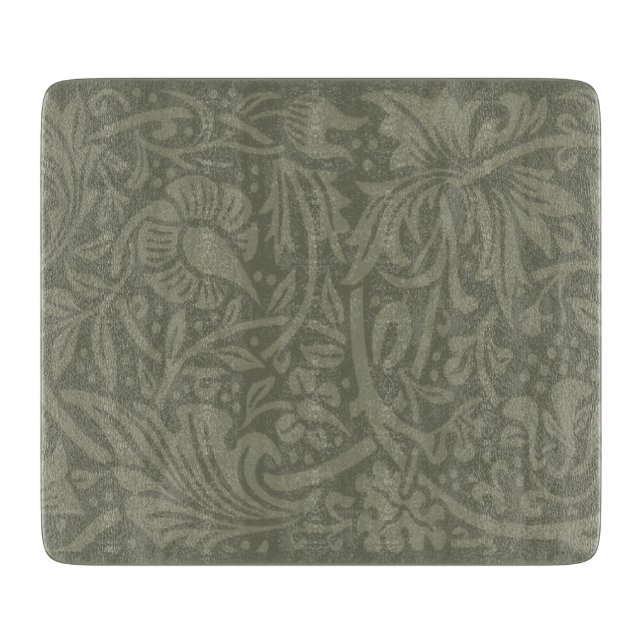 William Morris Daffodil Floral Wallpaper Cutting Board (Front)