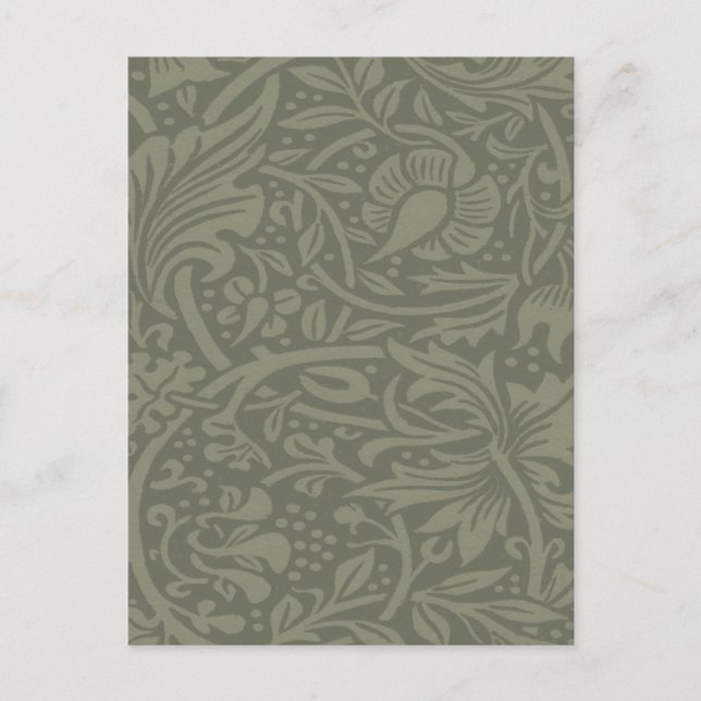 William Morris Daffodil Floral Wallpaper Postcard (Front)