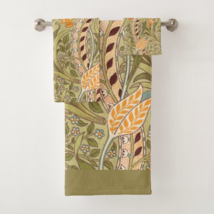 William Morris Daffodil Garden Flower Classic Bota Bath Towel Set