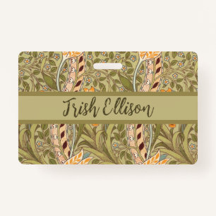 William Morris Daffodil Garden Flower Classic Bota ID Badge