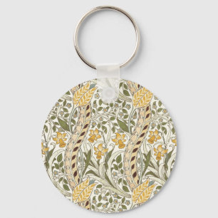 William Morris Daffodil Garden Flower Classic Bota Key Ring