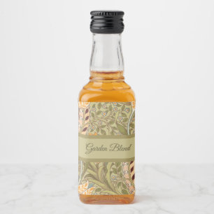 William Morris Daffodil Garden Flower Classic Bota Liquor Bottle Label