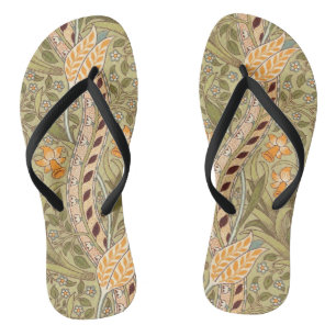 William Morris Daffodil Garden Flower Classic Bota Thongs