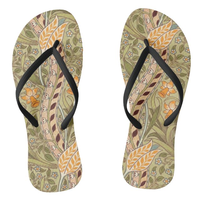 William Morris Daffodil Garden Flower Classic Bota Thongs (Footbed)