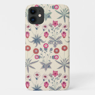 William Morris Daisy Floral Pattern Red Orange iPhone 11 Case
