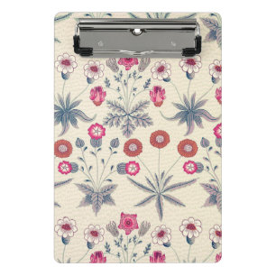 William Morris Daisy Floral Pattern Red Orange Mini Clipboard