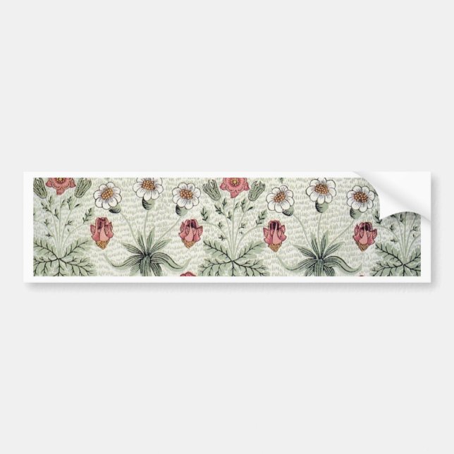 William Morris Daisy Floral Wallpaper Pattern Bumper Sticker (Front)