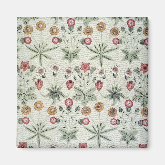 William Morris Daisy Floral Wallpaper Pattern Magnet (Front)