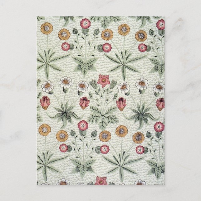 William Morris Daisy Floral Wallpaper Pattern Postcard (Front)