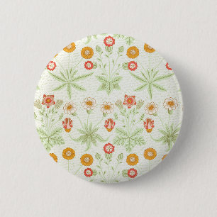 William Morris Daisy Vintage Botanical Pattern 6 Cm Round Badge