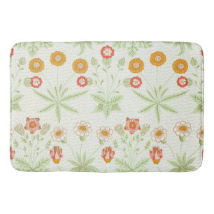 William Morris Daisy Vintage Botanical Pattern Bath Mat
