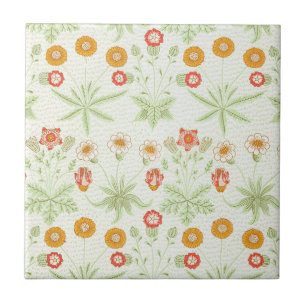 William Morris Daisy Vintage Botanical Pattern Ceramic Tile