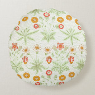 William Morris Daisy Vintage Botanical Pattern Round Cushion
